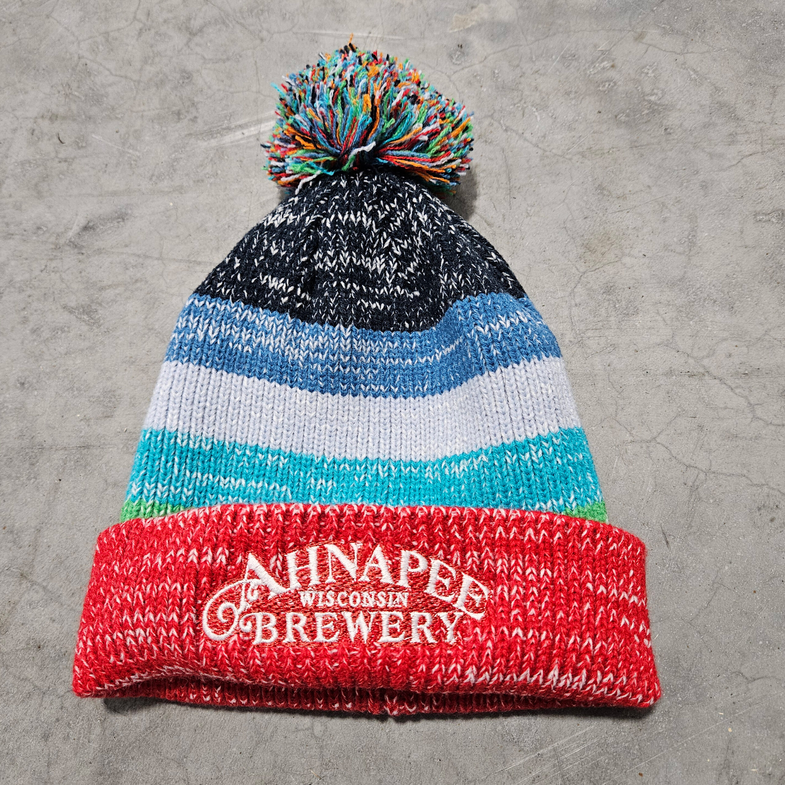 Multi-Color Pom Hat - Ahnapee Brewery